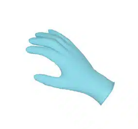 Blue food service grade gloves